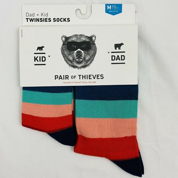 Pair of Thieves Dad and Kid Matching Striped Socks - Picture 4 of 7